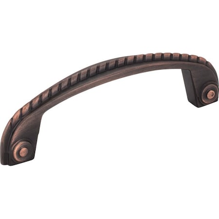 Jeffrey Alexander 96 mm Center-to-Center Brushed Oil Rubbed Bronze Rope Rhodes Cabinet Pull Z261-96-DBAC